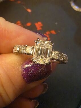 Moissanite Fire 2.21 CTW ring Size 9